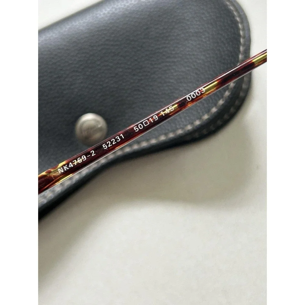 Vintage Nikon Gold Tone Round Tortoiseshell Sunglasses & Case NK4769-2 Japan